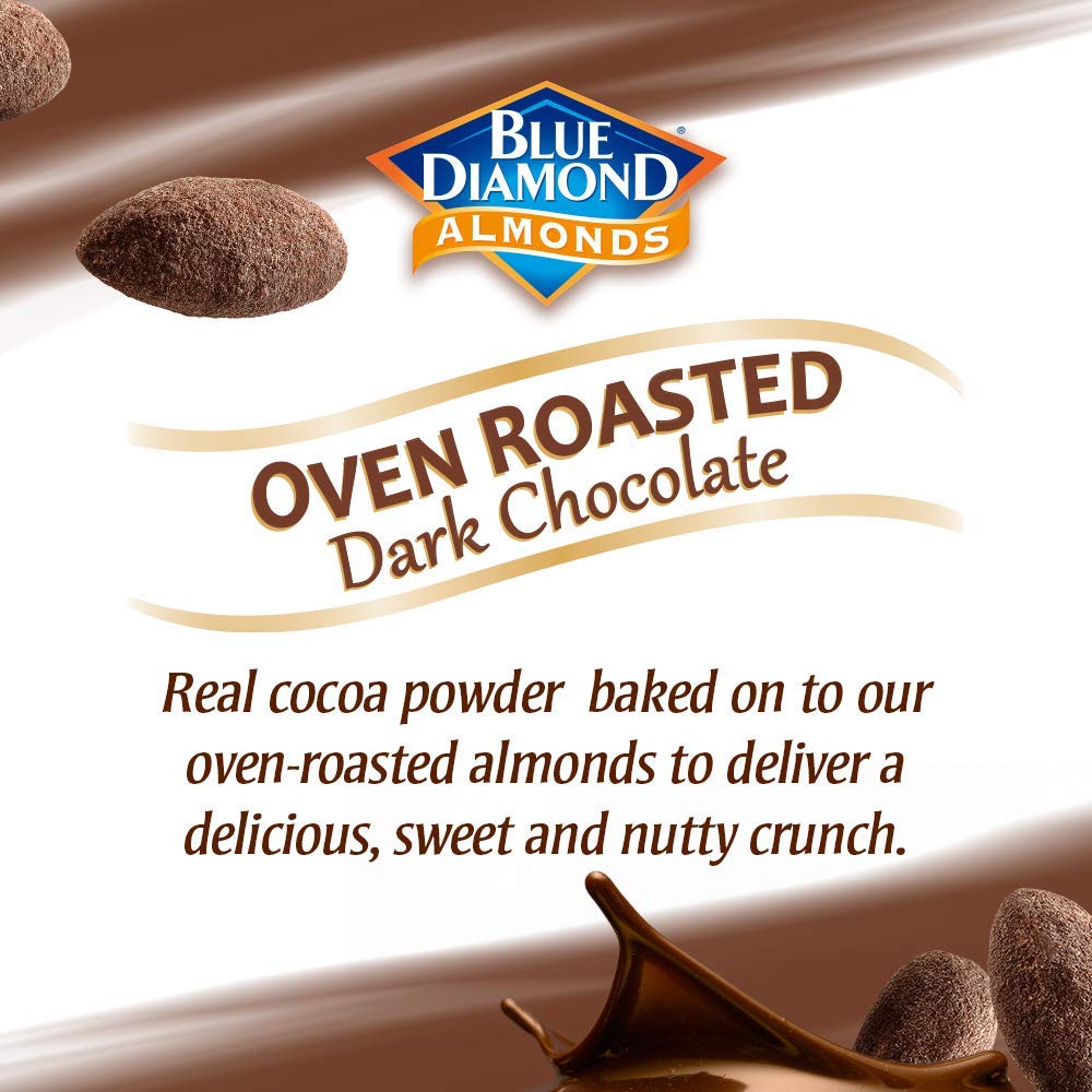 Blue Diamond Almonds Dark Chocolate Cocoa Dusted Snack Nuts