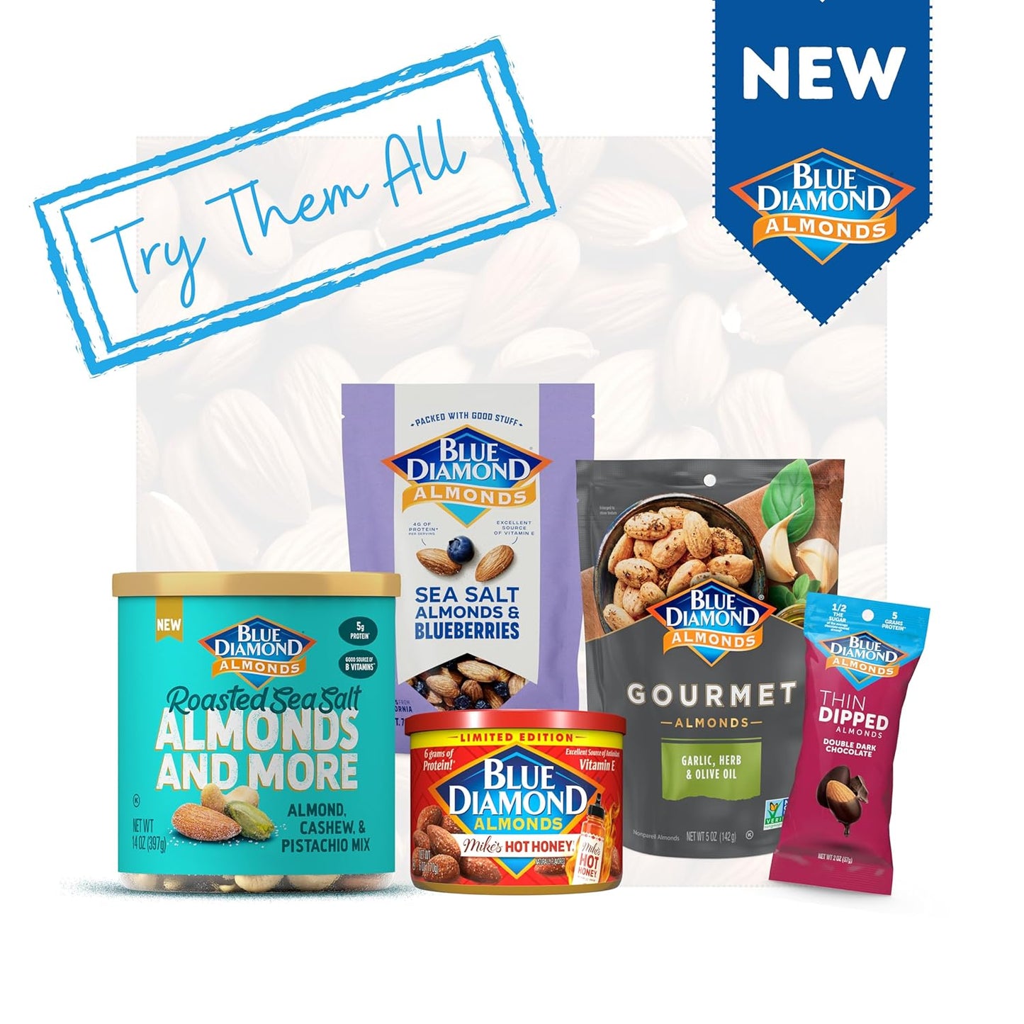 Blue Diamond Almonds Dark Chocolate Cocoa Dusted Snack Nuts
