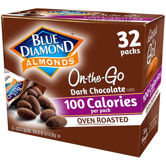 Blue Diamond Almonds Dark Chocolate Cocoa Dusted Snack Nuts